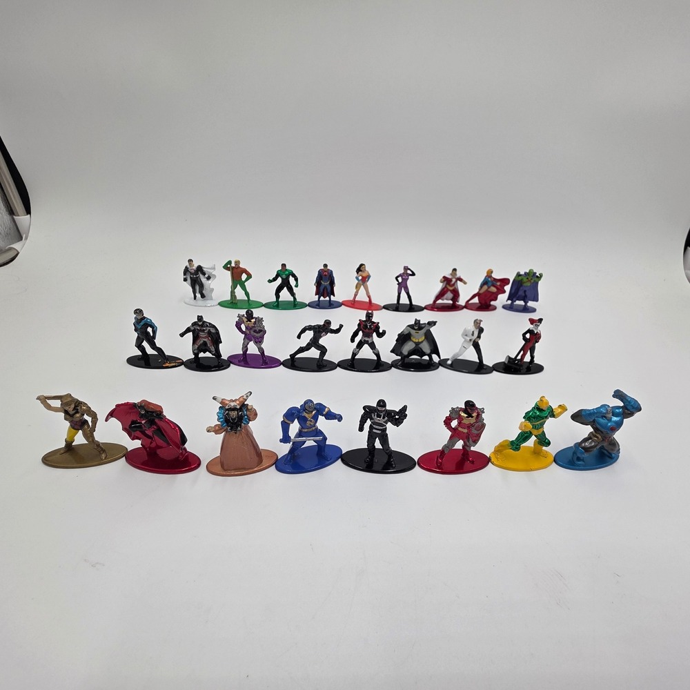 Jada Toys Nano Metalfigs DC Comics Power Rangers 25pc Diecast Figure Lot